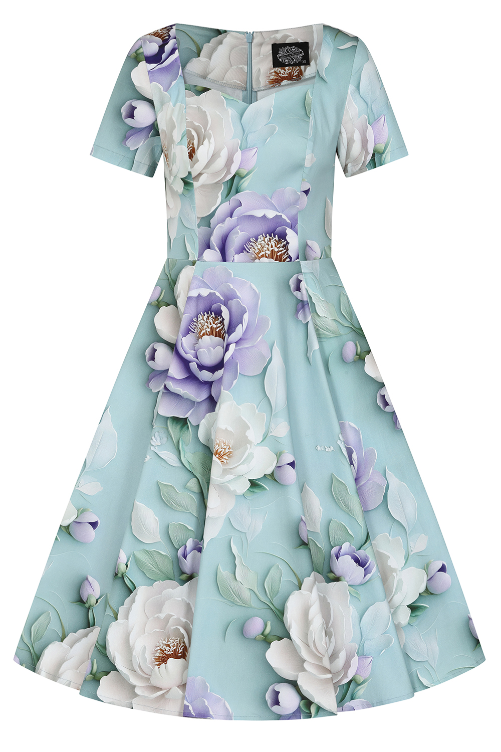 Lavender Peony Swing Dress